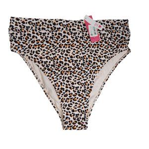 High Rise Bikini Bottoms Size XL Xhilaration Leopard Womens